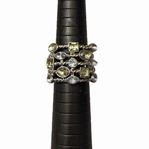 Blue & Green Crystal Statement Ring | Sparkling Cocktail